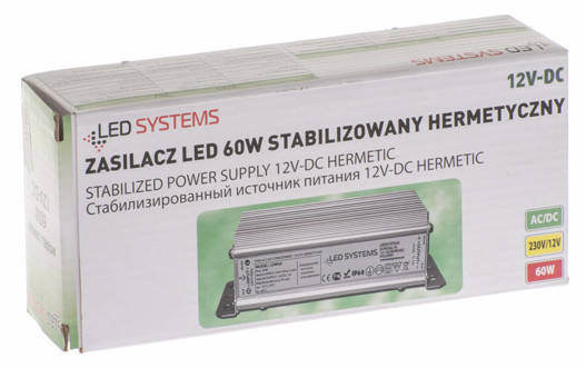 Zasilacz elektroniczny led 12V-DC 60W