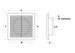 Kratka wentylacyjna 14x14 skośna z siatką biała