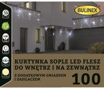 Kurtyna flesz 100LED 4,8m biały ciepły zewnętrzne