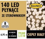 Lampki LED 140L 6,95m biały ciepły zewnętrzne