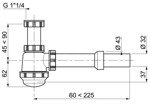 Półsyfon do bidetu 1 1/4'' butelkowy Tycner