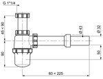 Półsyfon umywalki 1 1/4'' butelkowy Tycner