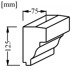 Profil fasadowy podparapetowy P001P 1300mm