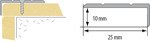 Profil schodowy wąski 25x10mm srebrny C-0 0,9m