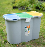 Włoski kosz  3-komorowy do śmieci segregacji odpadów